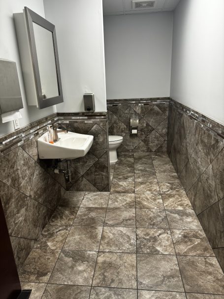 Bathroom cleaning of a commercial property 